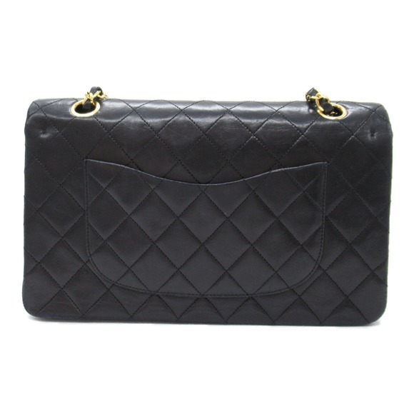Chanel Chain Matelasse Flap Lambskin Shoulder Double Black - Picture 1 of 10